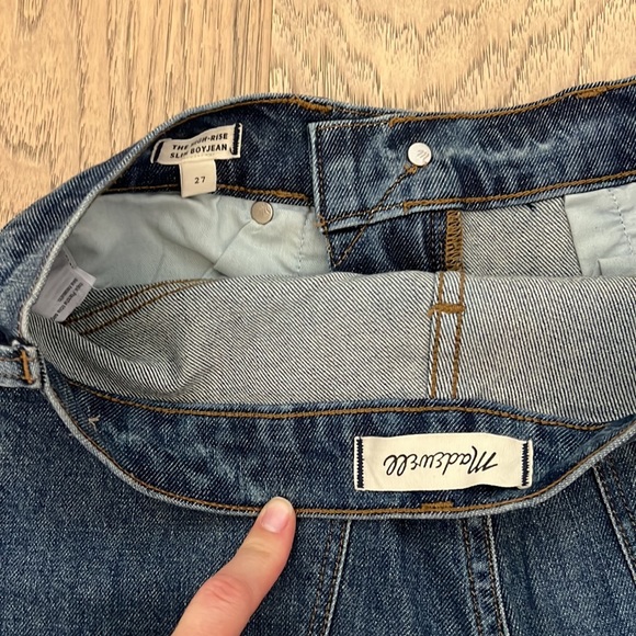 Cuffed medium wash, high waisted Madewell jeans - Picture 6 of 6